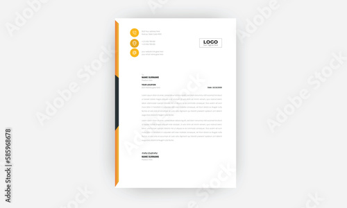 Simple and creative letterhead template design a4 size