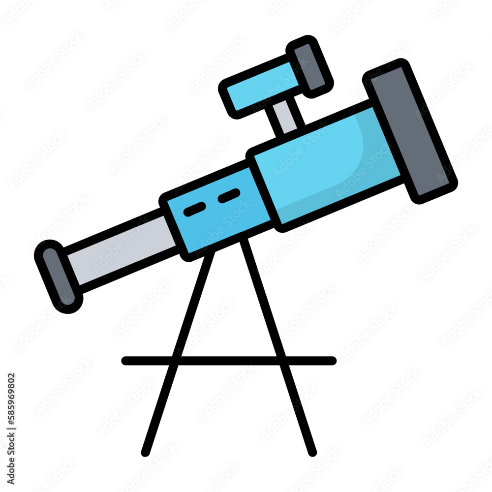 Telescope Line Color icon Telescope Line Color icon