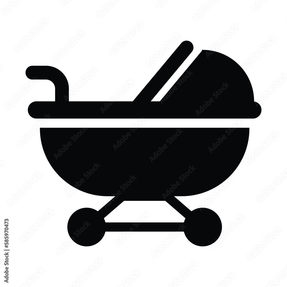 stroller baby solid icon illustration vector graphic stroller baby solid icon illustration vector graphic