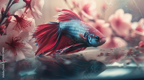 Illustration of beta fish.