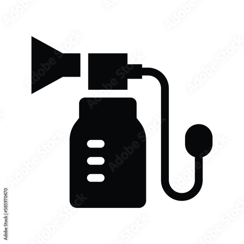 breast pump solid icon illustration vector graphic 