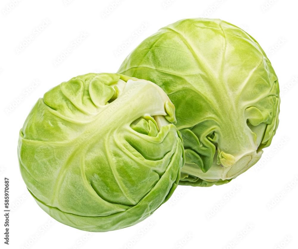 Obraz premium Brussels sprouts isolated on white background