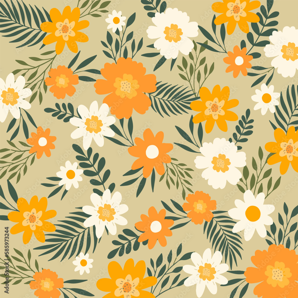 Set of hand drawn figures and doodle design elements. Exotic leaves, flowers and plants of the jungle. Abstract modern contemporary trendy vector illustration. Bright autumn flowers. Set of hand drawn figures and doodle design elements. Exotic leaves, flowers and plants of the jungle. Abstract modern contemporary trendy vector illustration. Bright autumn flowers.