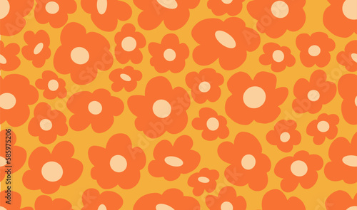 Seamless geometric retro pattern in 70s 60s trendy style. Vector illustration.