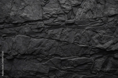 Dark Gray Grunge Stone Texture, Dark Concrete Rock Wall Surface Background