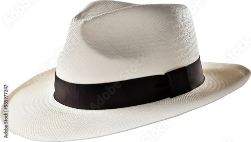 Panama style hat isolated. photo