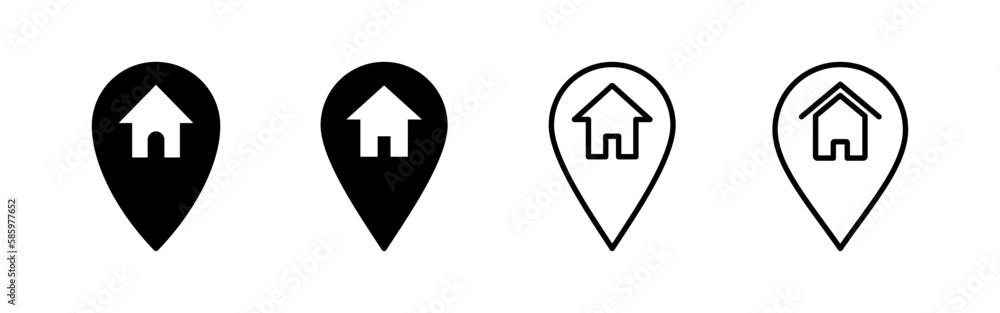 Address icon vector for web and mobile app. home location sign and symbol. pinpoint Address icon vector for web and mobile app. home location sign and symbol. pinpoint