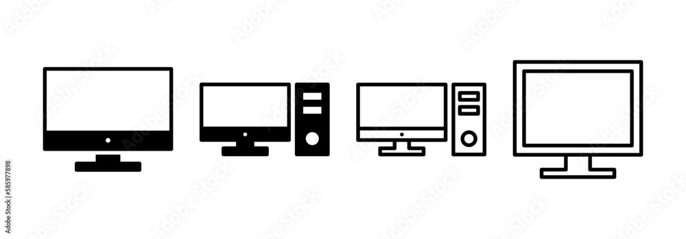 Computer icon vector for web and mobile app. computer monitor sign and symbol Computer icon vector for web and mobile app. computer monitor sign and symbol