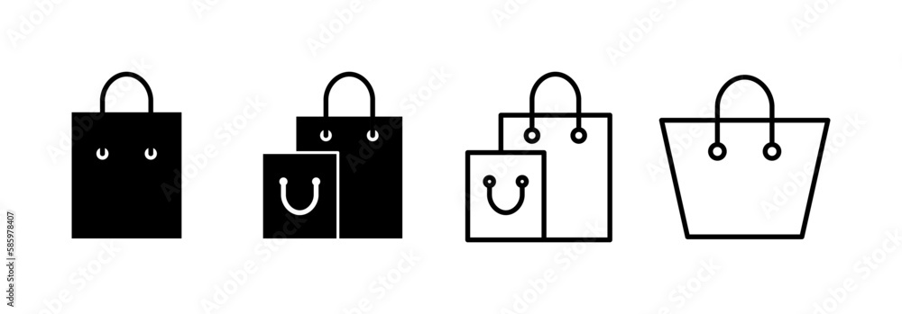 Shopping bag icon vector for web and mobile app. shopping sign and symbol Shopping bag icon vector for web and mobile app. shopping sign and symbol