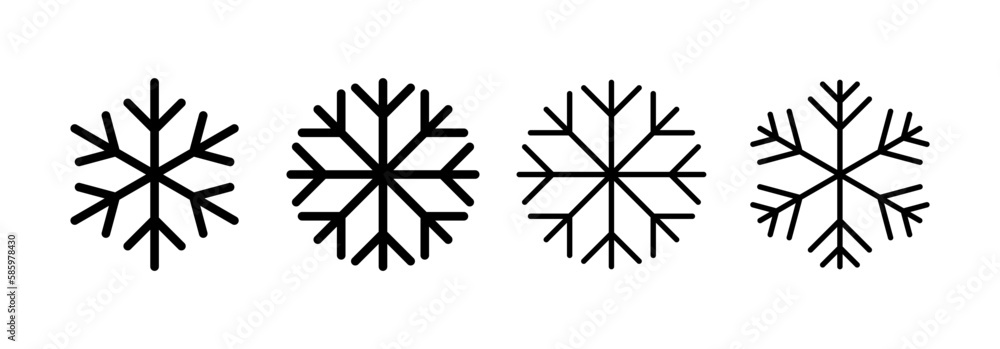 Snow icon vector for web and mobile app. snowflake sign and symbol Snow icon vector for web and mobile app. snowflake sign and symbol