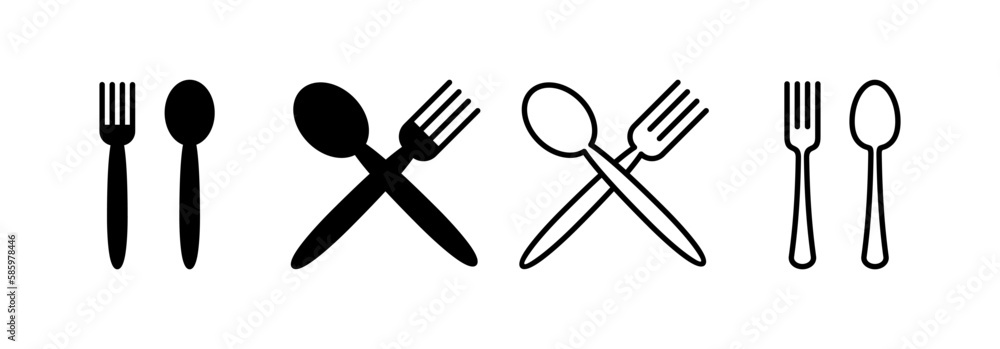spoon and fork icon vector for web and mobile app. spoon, fork and knife icon vector. restaurant sign and symbol spoon and fork icon vector for web and mobile app. spoon, fork and knife icon vector. restaurant sign and symbol