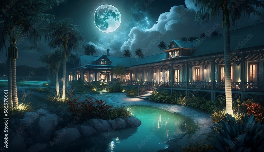 Resort in the night