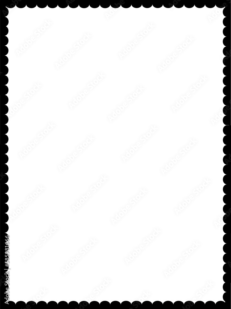 black and white postage stamp