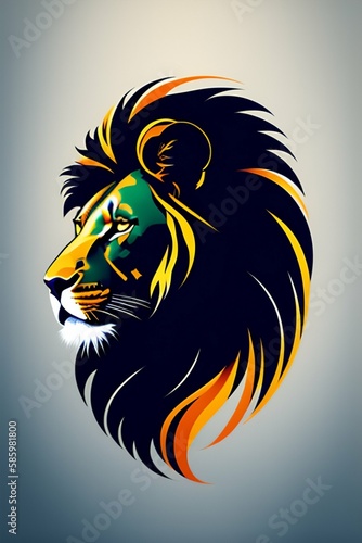 lion head vector ai generative