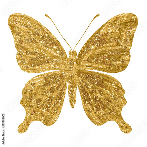 Gold Glitter Butterfly