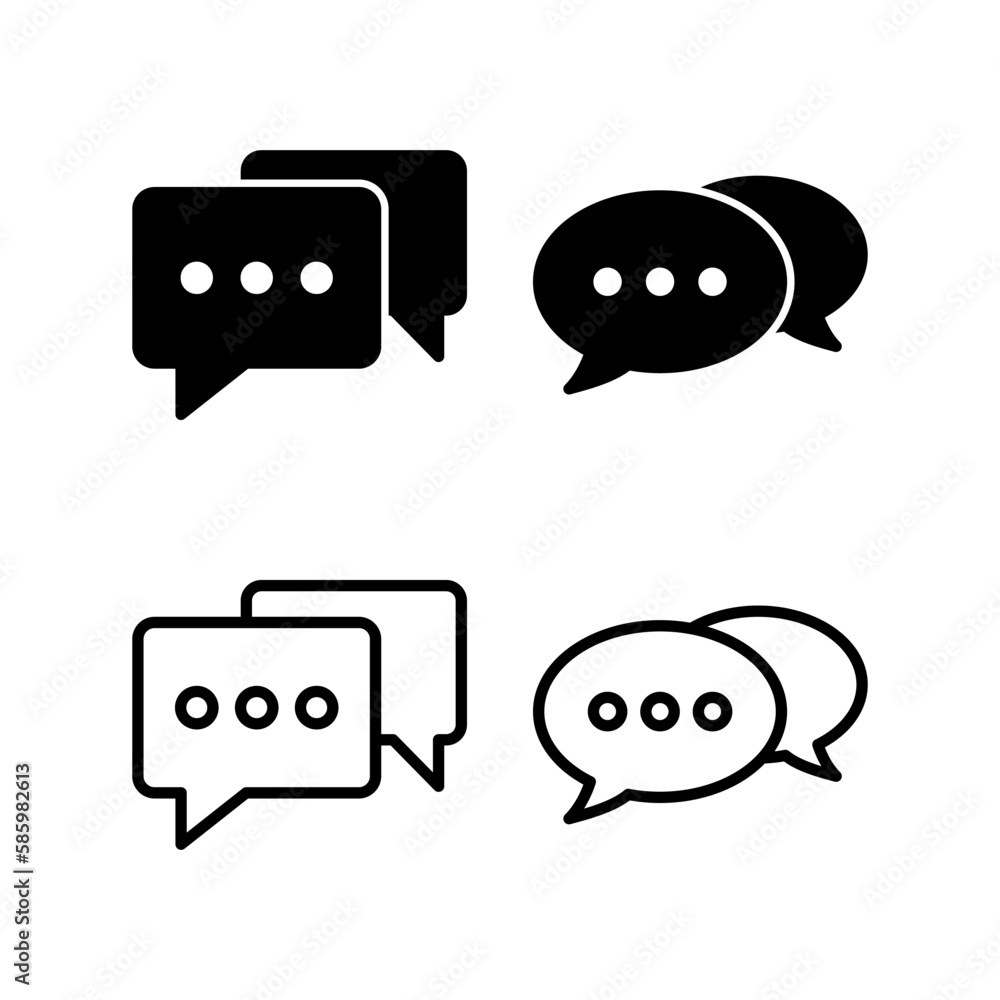 Chat icon vector illustration. speech bubble sign and symbol. comment icon. message Chat icon vector illustration. speech bubble sign and symbol. comment icon. message