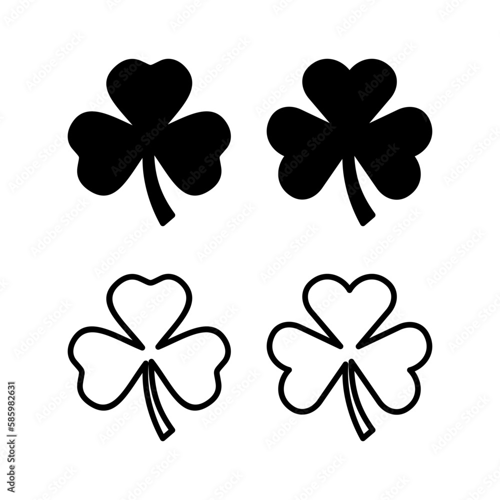 Clover icon vector illustration. clover sign and symbol. four leaf clover icon. Clover icon vector illustration. clover sign and symbol. four leaf clover icon.