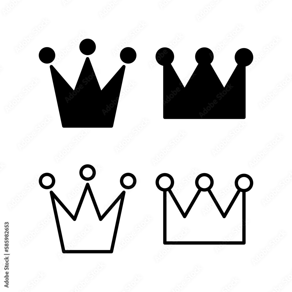 Crown icon vector illustration. crown sign and symbol Crown icon vector illustration. crown sign and symbol