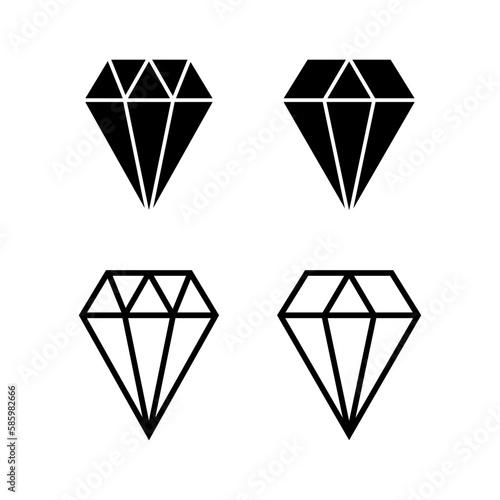 Diamond icon vector illustration. diamond gems sign and symbol