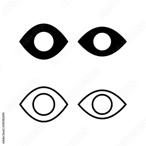 Eye icon vector illustration. Eye sign and symbol. Look and Vision icon.