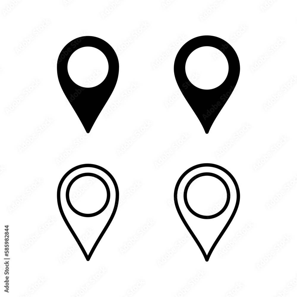 Pin icon vector illustration. Location sign and symbol. destination icon. map pin Pin icon vector illustration. Location sign and symbol. destination icon. map pin