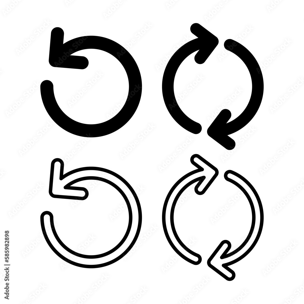 Refresh icon vector illustration. Reload sign and symbol. Update icon. Refresh icon vector illustration. Reload sign and symbol. Update icon.