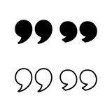 Quote icon vector illustration. Quotation mark sign and symbol