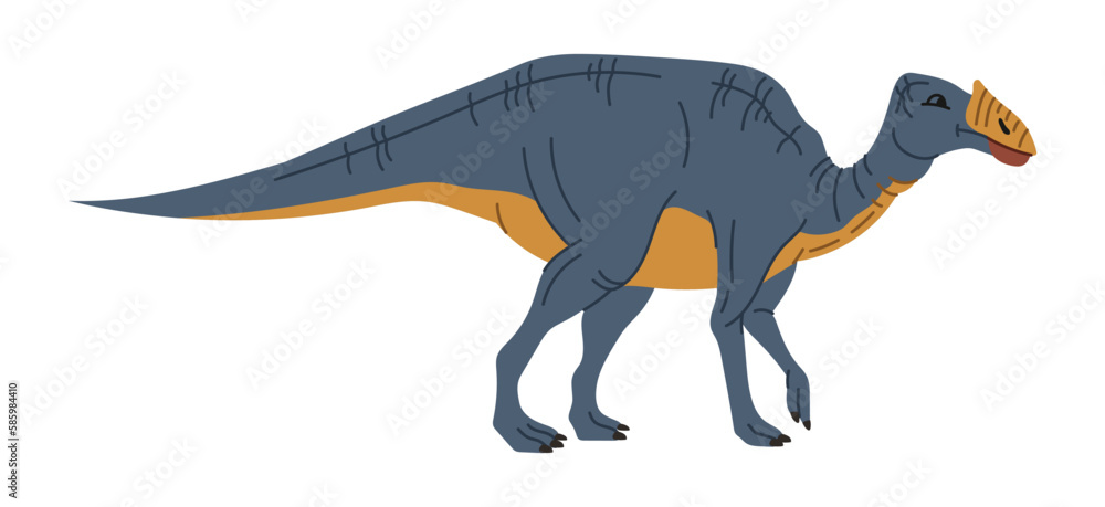 Fototapeta premium Pachycephalosaurus cute cartoon dinosaur character