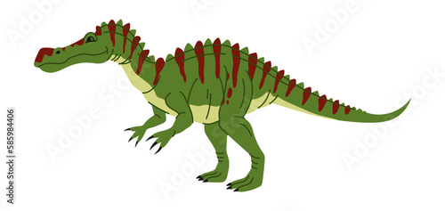 Baryonyx dinosaur childish brontosaurus green dino © Buch&Bee