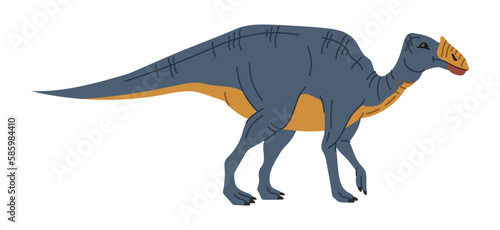 Pachycephalosaurus cute cartoon dinosaur character