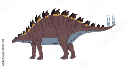 Dinosaur cartoon character spines back, Cerosaur © Buch&Bee