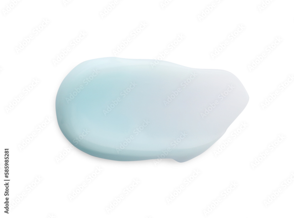 Sample of cosmetic gel isolated on white, top view Sample of cosmetic gel isolated on white, top view