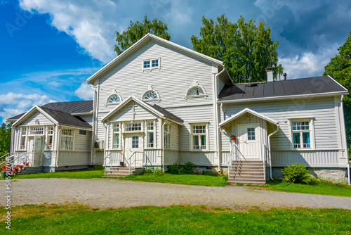 View of Lintula orthodox convent in Finland photo