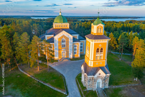 View of Kerimäki church in Finland photo