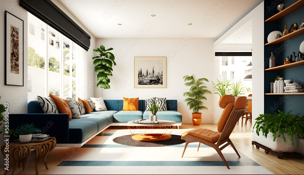 Fototapeta premium Credible_architectural_photography_of_a_modern_living_