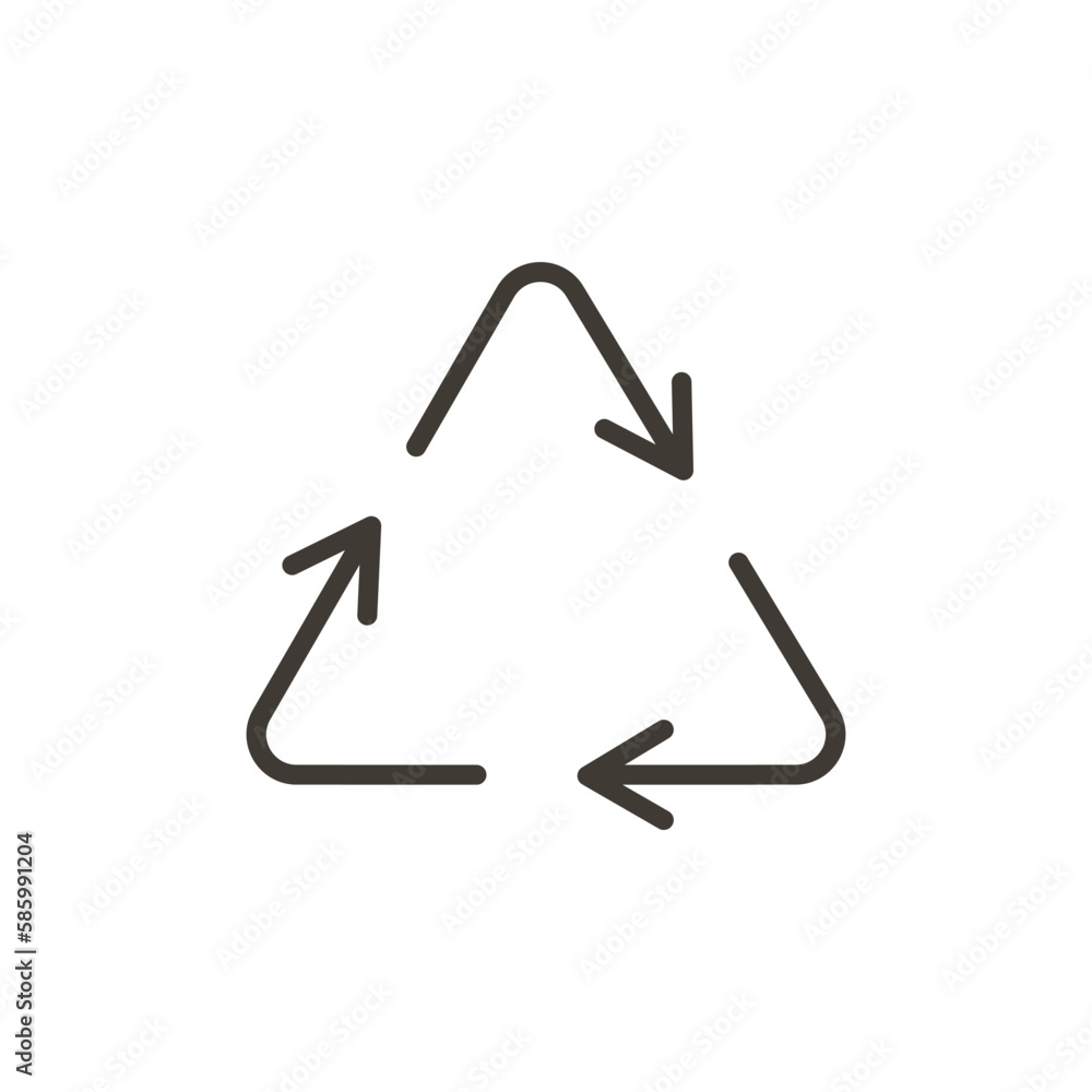 Recycle biodegradable vector thin line icon outline illustration. Eco sustainable design graphic element Recycle biodegradable vector thin line icon outline illustration. Eco sustainable design graphic element