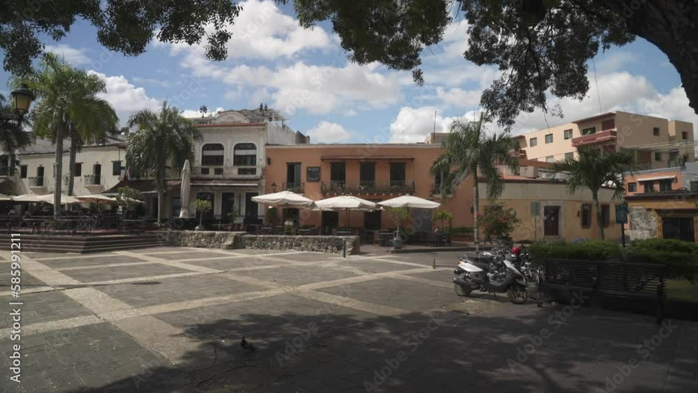 Cafes and restaurants in Plaza de la Spain, Santo Domingo, Dominican Republic, West Indies, Caribbean, Central America Cafes and restaurants in Plaza de la Spain, Santo Domingo, Dominican Republic, West Indies, Caribbean, Central America