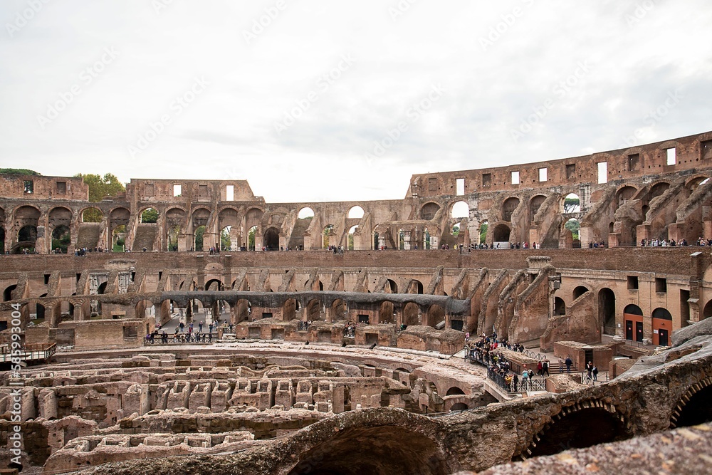 Upper bowl of the Colosseum in Rome