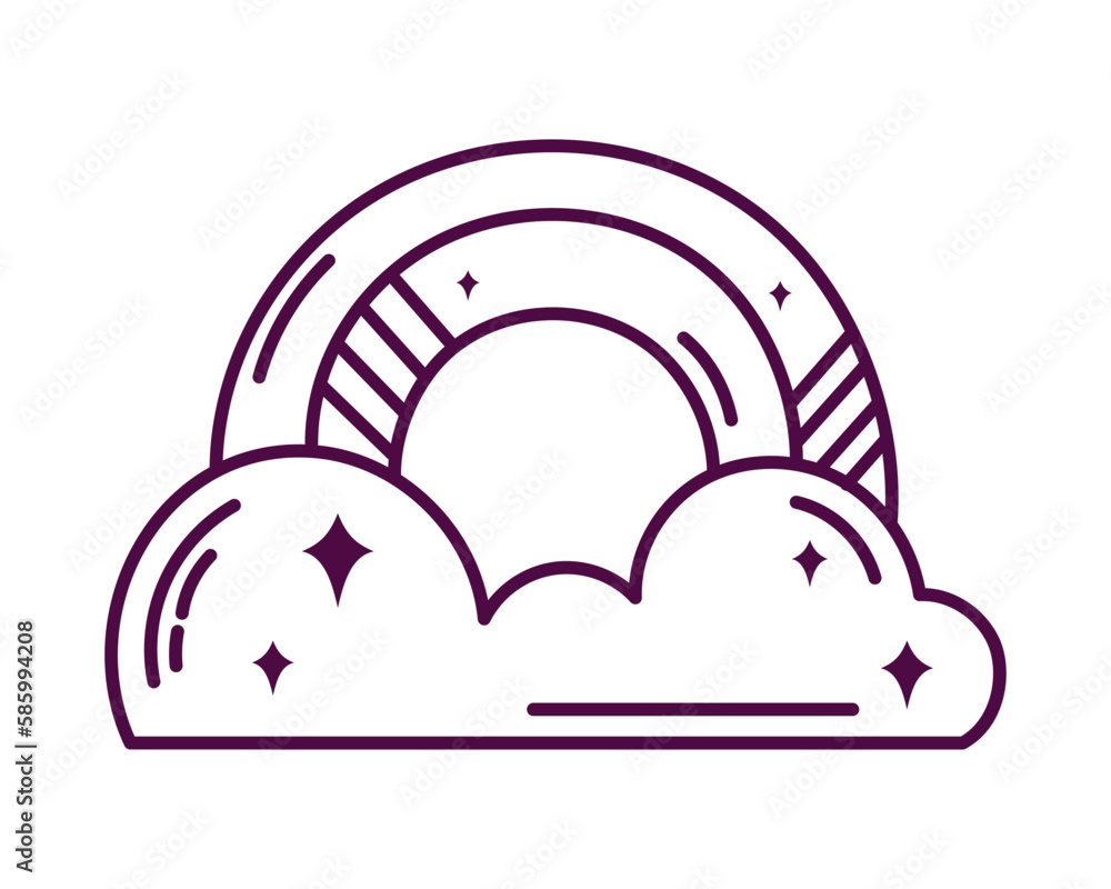 rainbow clouds doodle rainbow clouds doodle