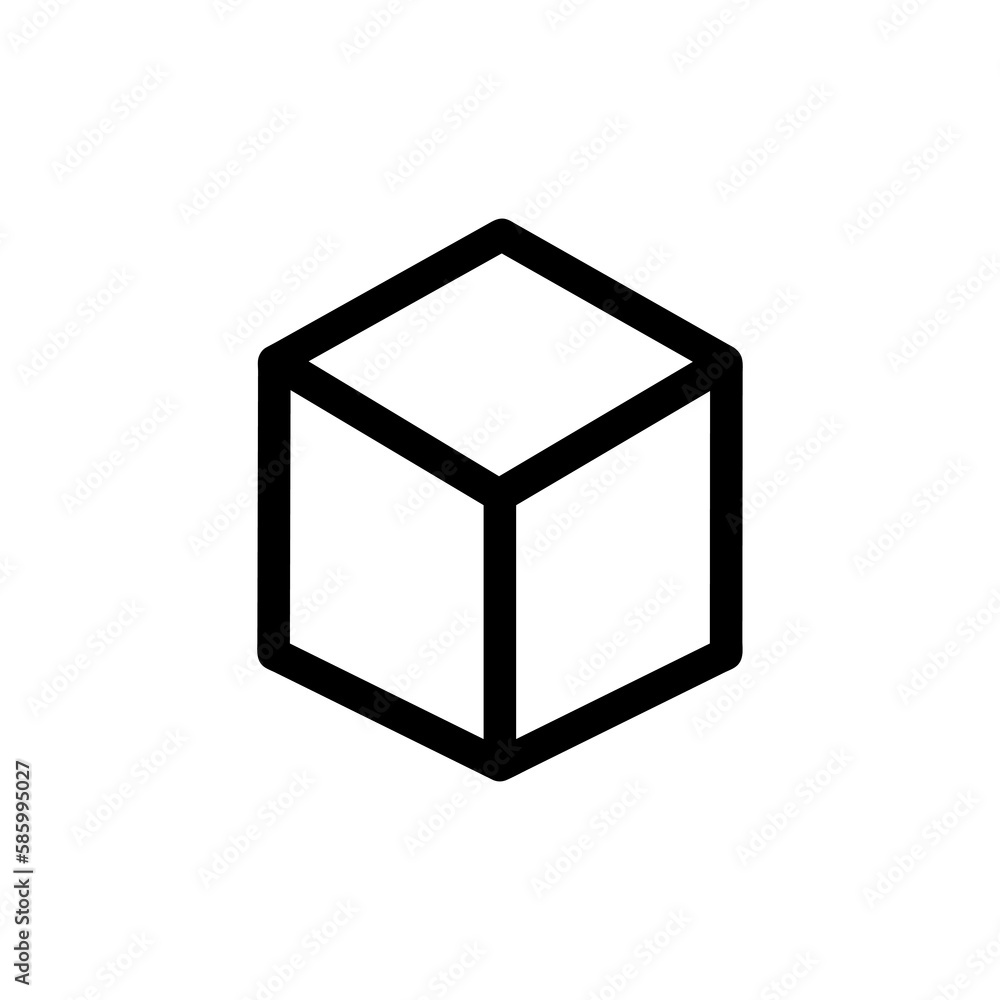 3d square vector icon flat illustration on white background..eps 3d square vector icon flat illustration on white background..eps