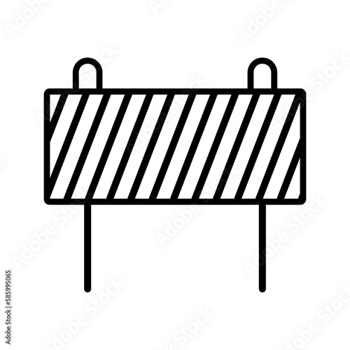 Barrier vector icon, closed way symbol. flat vector illustration for web site or mobile app.eps