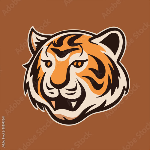 tiger head vector texture