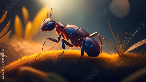 Macro formiga na floresta photo