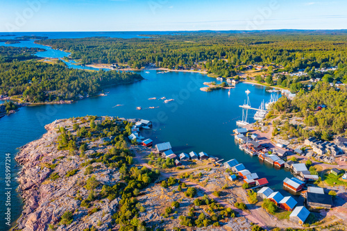 Panorama view of Käringsund situated at Aland islands in Finland photo