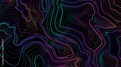 Trippy psychedelic abstract background with glitch and liquid effect. Holographic abstract background. Psychedelic vaporwave backdrop. Vector illustration liquid, glitch, holographic effect. Vector