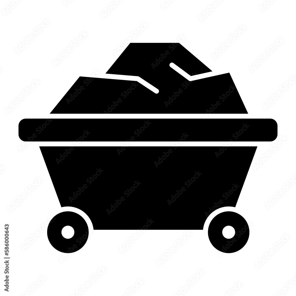 mining cart icon mining cart icon