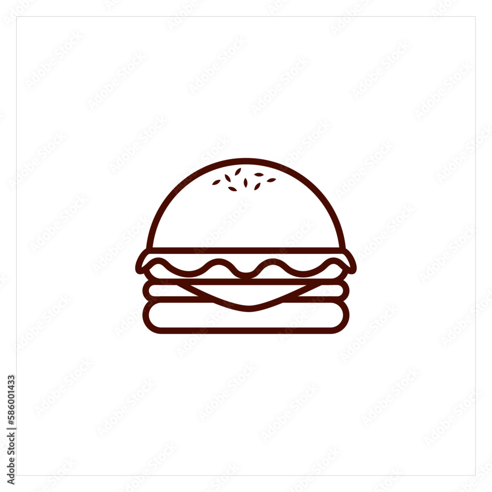 Humberger food illustration design vector Humberger food illustration design vector