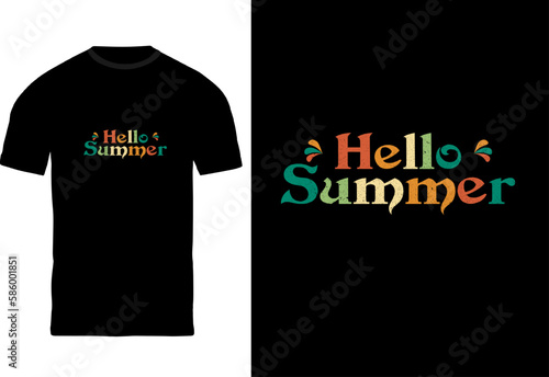 Typography and custom tshirt design for summer photo