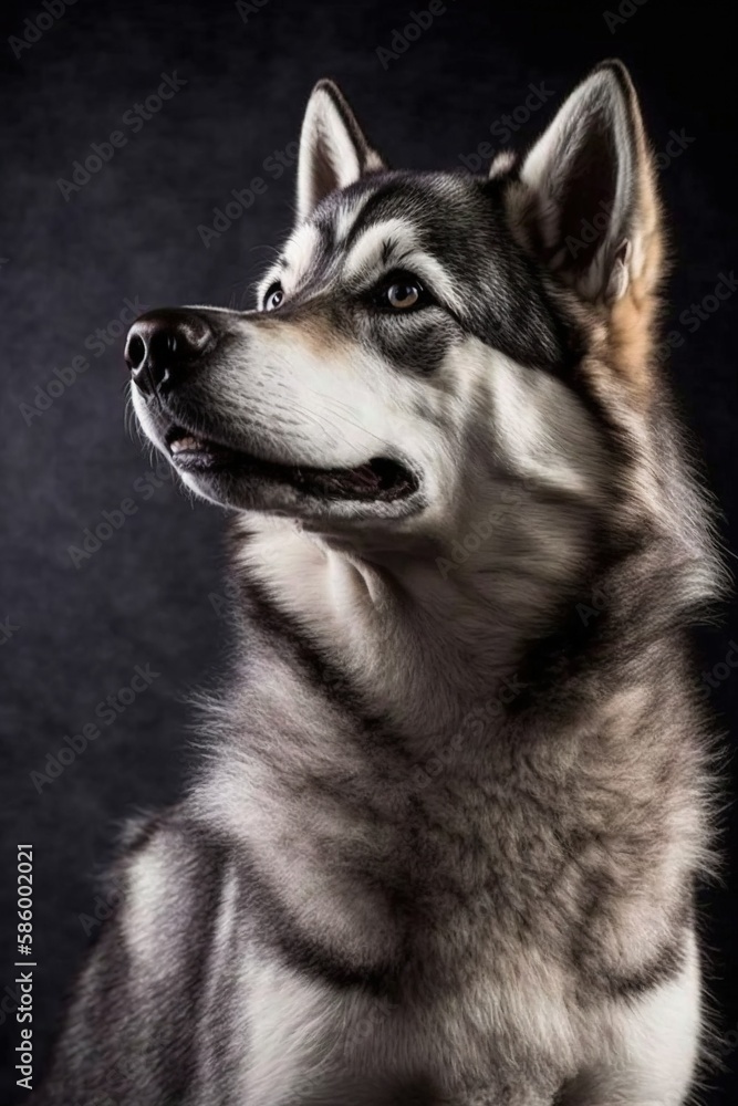 Fototapeta premium siberian husky dog portrait