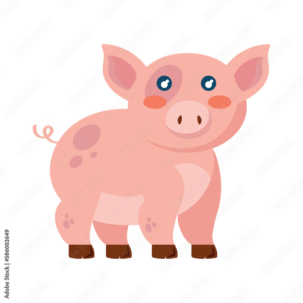Smiling piglet standing Smiling piglet standing